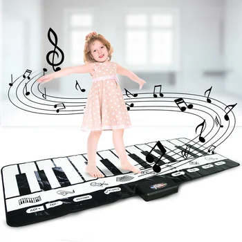 180x72cm Children&#x27;s Musical Toys Play Piano Keyboard Mat Musical Instrument Game Carpet Multifunction Educational Toys Gift for Kids