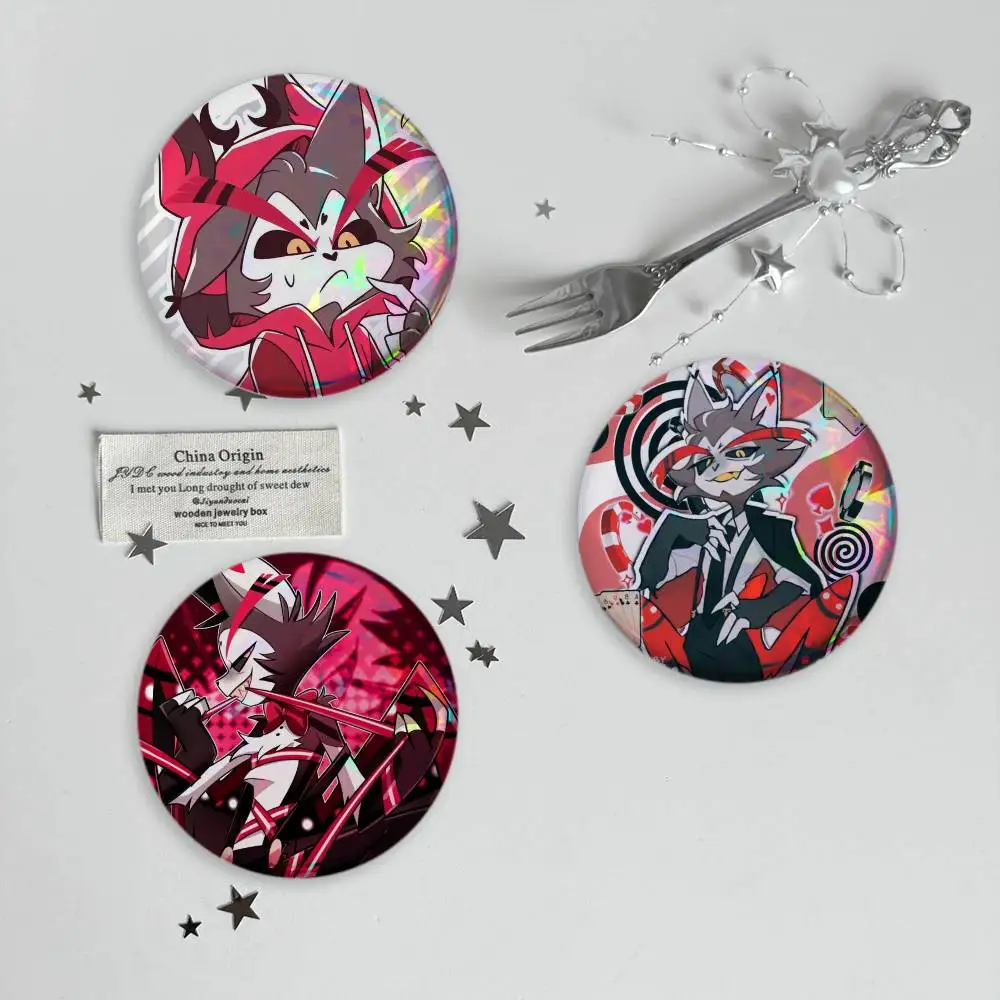 Husk Hazbin Hotel Graphic Brooches Cartoon Badge Pins Backpack Hat Accessories Friend Gift