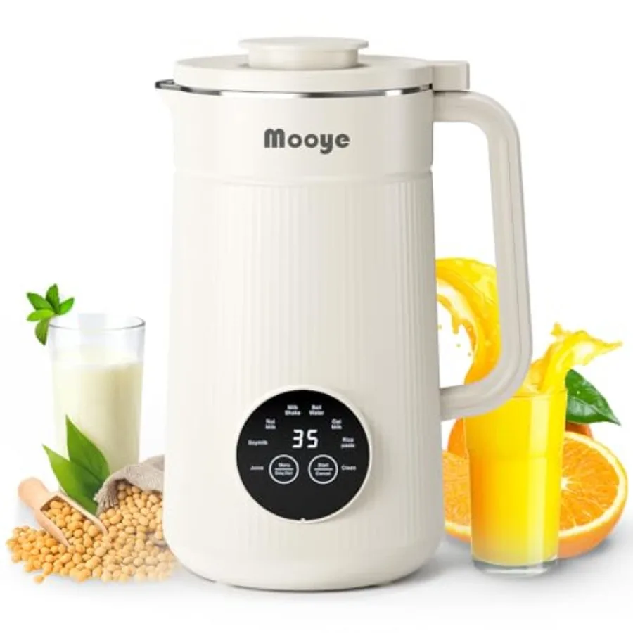

Automatic Nut Milk Maker Machine 8 in 1 Soy Milk Maker 35 oz Almond Machine Maker 12-Hour Delay Keep Warm Non Dairy Beverages J