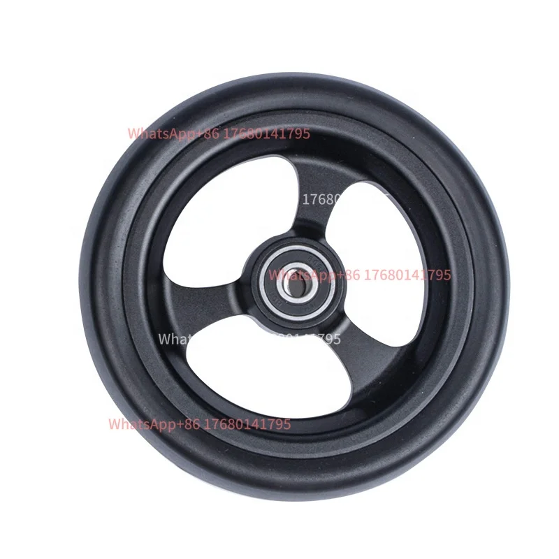 5‑Inch Wheelchair Front Caster Aluminum Alloy Hub PU Solid Tire Accessory