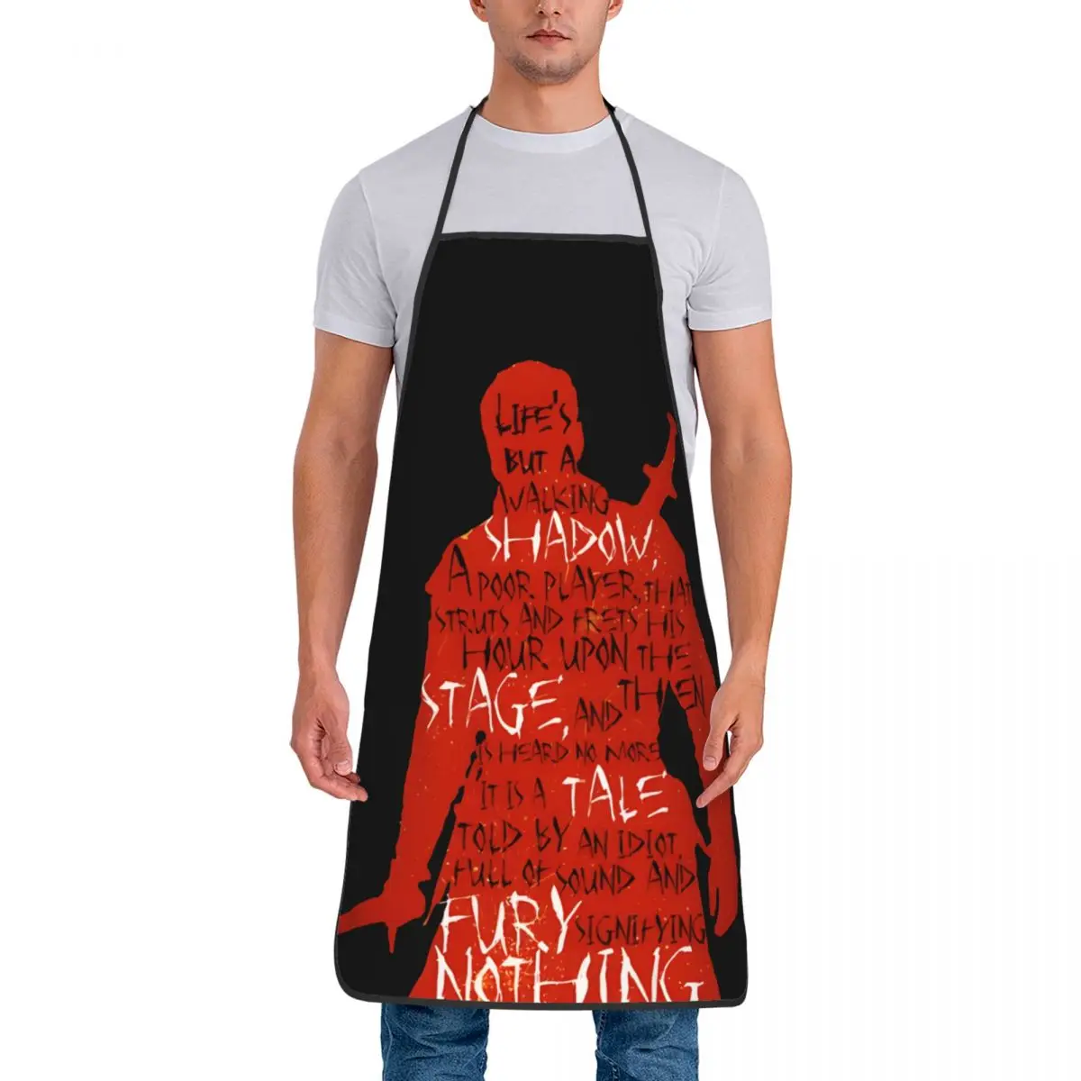 Custom Bib Walking Shadow Aprons for Men Women Unisex Adult Chef Kitchen Cooking Magneto Marvel Tablier Cuisine Painting