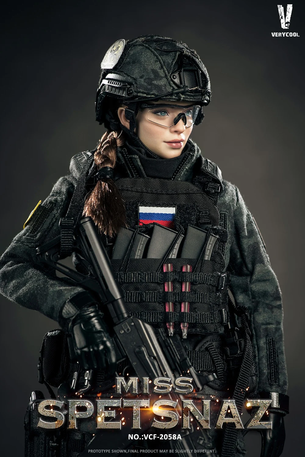 VERYCOOL VCF-2058 1/6 MCB Russian Special Combat Women Soldier Figure Model 12'' Female Action Doll Full Set Collectible Toy