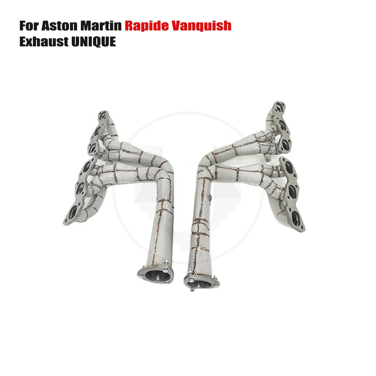 UNIQUE manifold downpipe For  Aston Martin Rapide VanquishEqual Length SS304 exhaust manifold With insulator