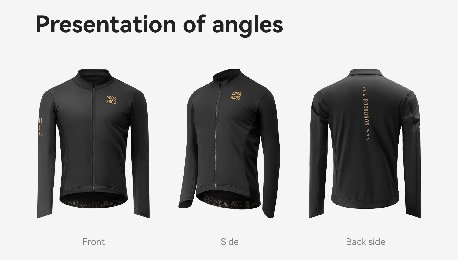 ROCKBROS Winter Warme Fahrradjacken für Männer und Frauen, Langarm-Fahrradoberteile, stoßfeste Thermo-Fleece-MTB-Straßenradjacken – Detail 5
