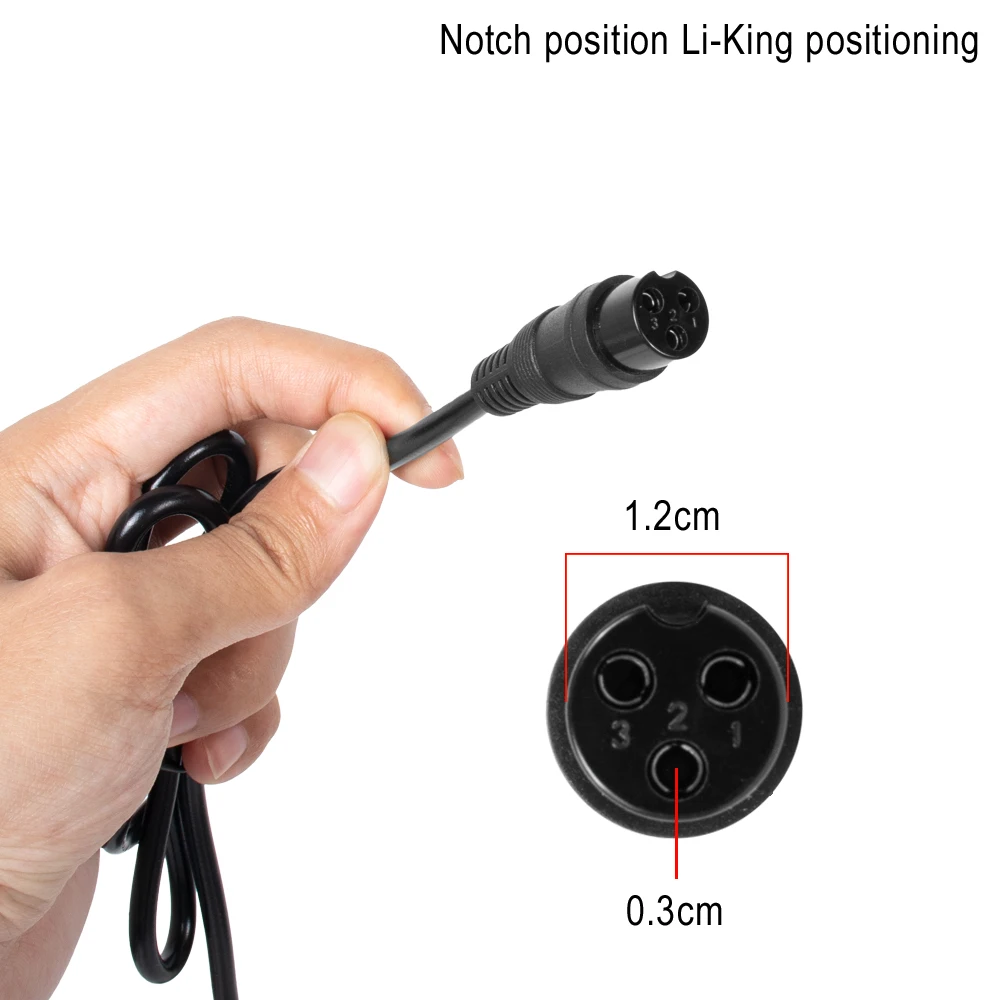 3 Pin Lithium Vehicle Aviation Head Charging Port Power Cord Hole Charger Cable Male Female Plug For Electric Scooters Parts