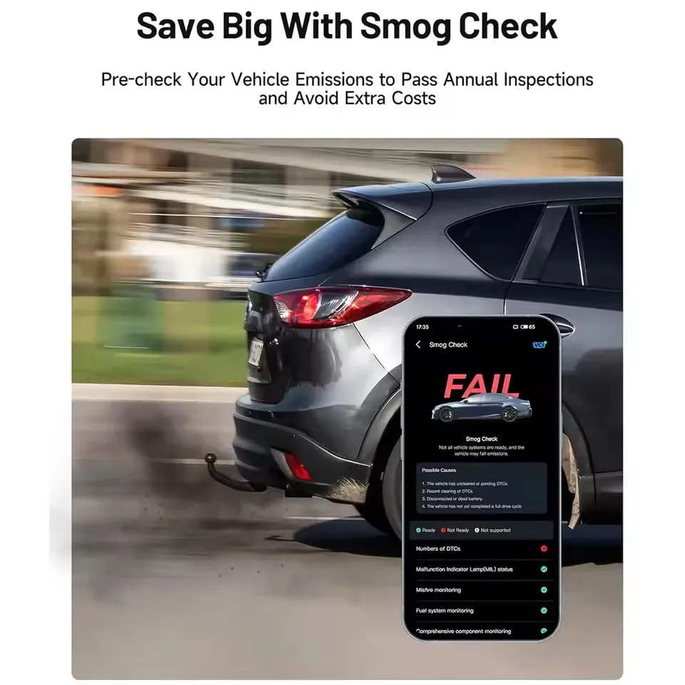 TOPDON Carpal OBD2 Scanner Bluetooth for Car All System Diagnostic Tool iOS Android Vehicle Health Check Smog Check Battery Test