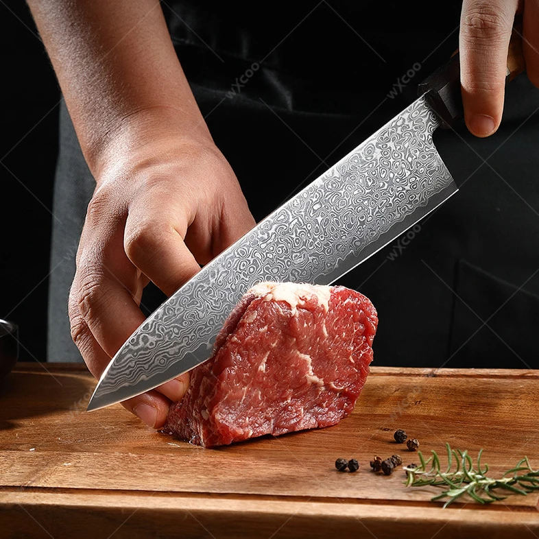WXCOO 67-layer دمشق الصلب الشيف Kiritsuke سكين Santoku سكين دمشق السكاكين شفرة اليابانية الشيف اللحوم الساطور تقشير الفاكهة