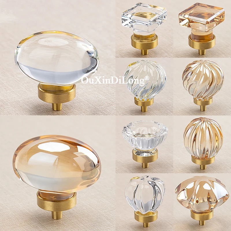 

Top Luxury 4PCS Brass+Crystal Furniture Handles Drawer Pulls Cupboard Wardrobe Kitchen Dresser Shoe Wine TV Cabinet Pulls Knobs