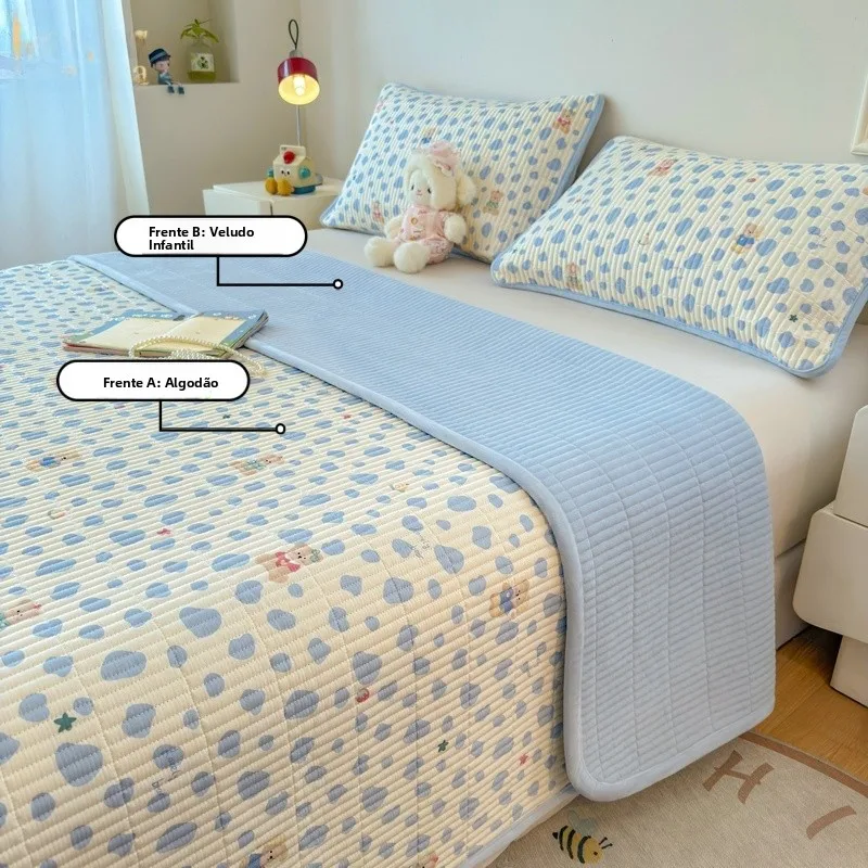 double-sided-warm-cotton-milk-velvet-bed-cover-pure-cotton-fleece-tatami-bedding-quilt-blanket-all-seasons-ins-style