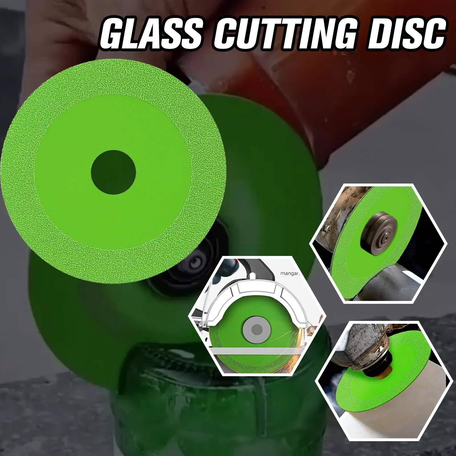 5/3/1Pcs 100mm Diamond Glass Cutting Disc Saw Blade for Marble Ceramic Tile Jade Crystal Wine Bottle Grinding Chamfering Tool