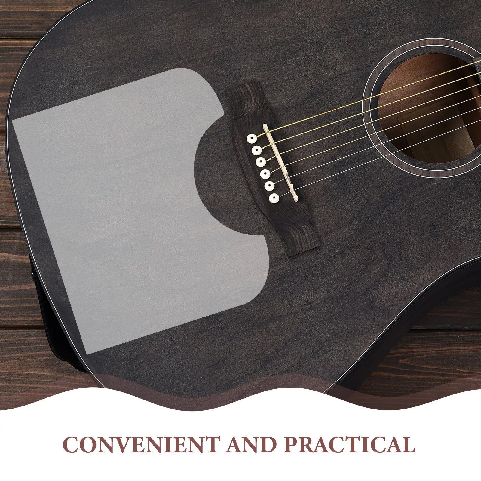 جيتار صوتي بيك جارد شفاف من مادة PVC شفافة للحماية من الخدش، متين وخفيف الوزن وسهل التركيب، مناسب عالمي