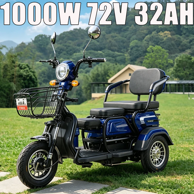 Elderly & Disabled Adults 3-Wheel Electric Scooter Household Mountain For Family Daily Use Children Shuttle Pick Up And Drop Off