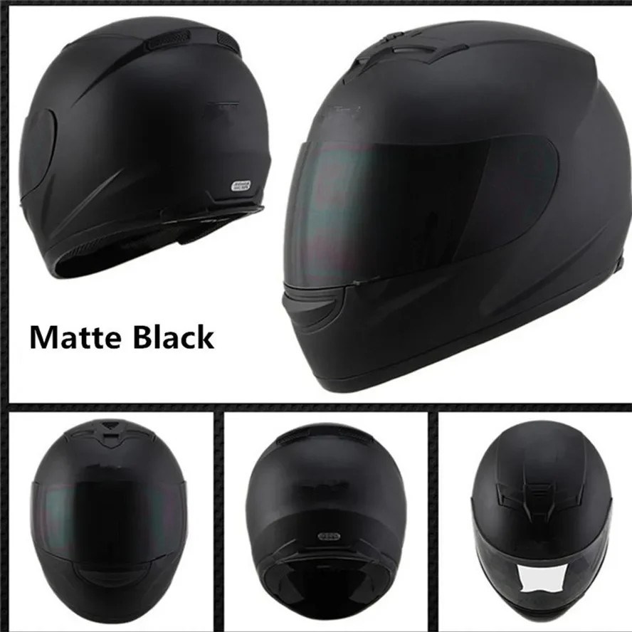 New Fashion Motorcycle Helmet Full Face  Motorcycle For Men Women With Neckerchief Matte Black M L Xxl 63 64cm