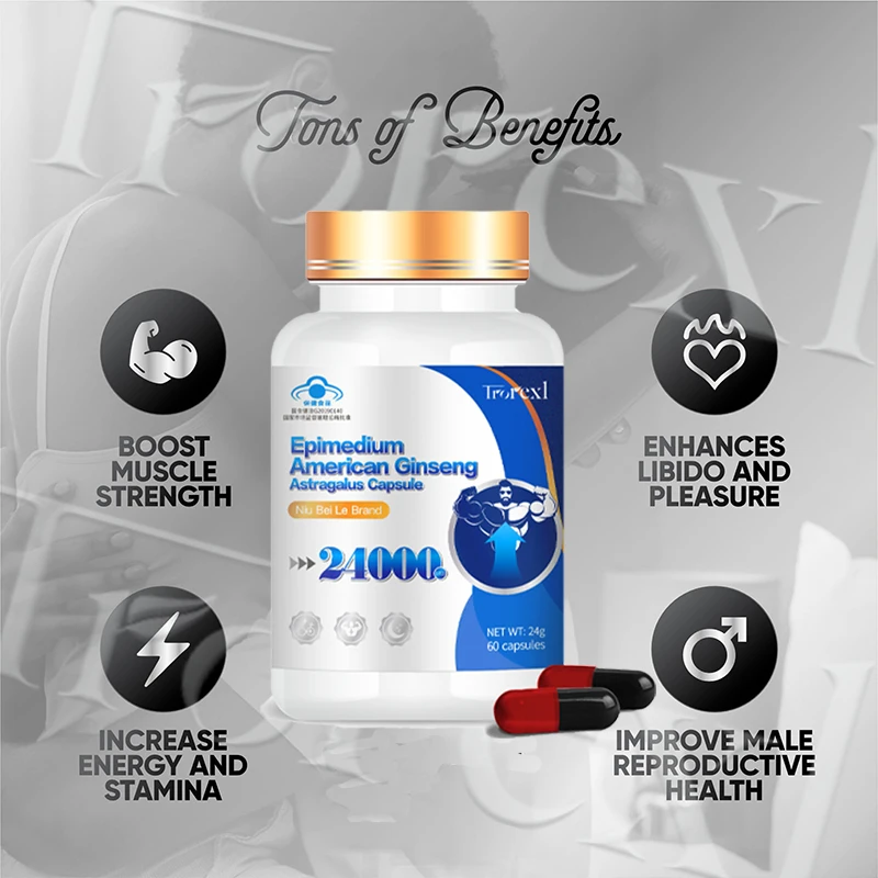 Epimedium Ginseng Capsules Male Power Enlarge Supplement– Huge-Vitalize Pills for Maximum Performance & Pleasure - view 5