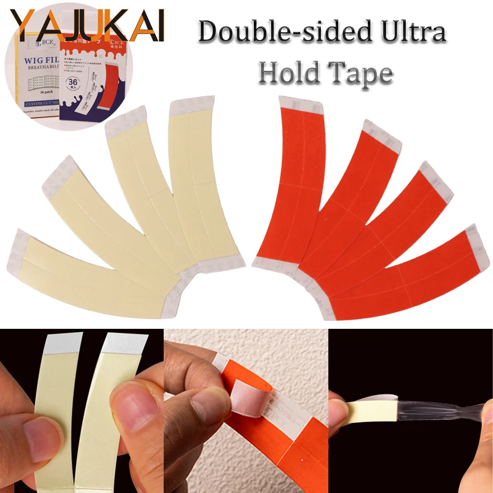 

Box Package Lace Front Wig Tape Double Sided Adhesive Hair Tape Strong Hold Hair Extension Replacement Toupee Tape For Men