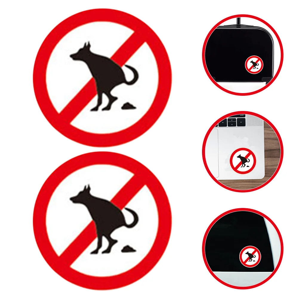 

8pcs Dog No Pooping Stickers Outdoor Dog No Pooping Sign Stickers Warning Stickers