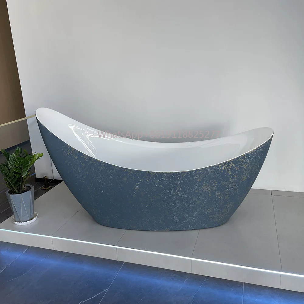 Freestanding Bathtub Custom Colored Paatten Bathtub Bathroom Tub Solid Surface Acrylic