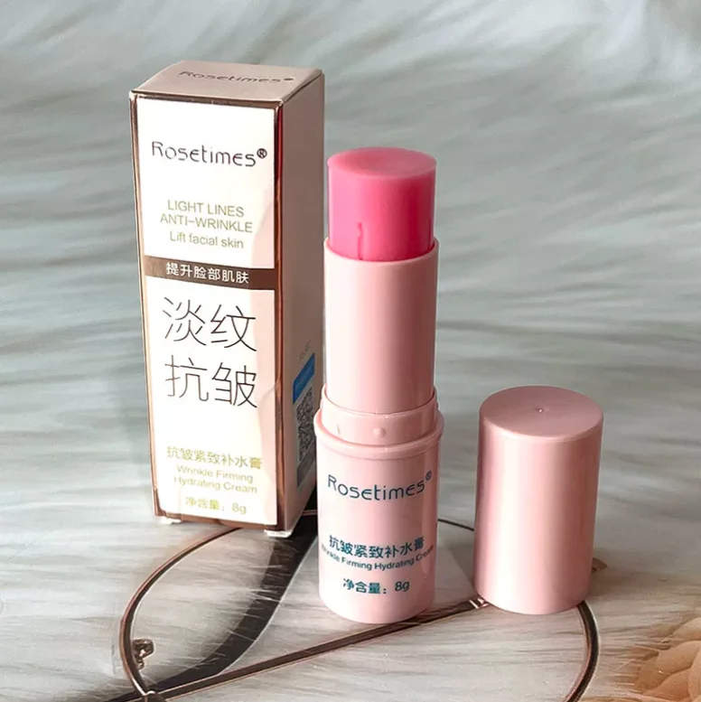 8g Rosetimes Reduce Eyes Neck Elbow Fine Lines Cream Pink PDRN Collagen Moisturizer Blam Anti-Wrinkle Firming Moisturizing Stick