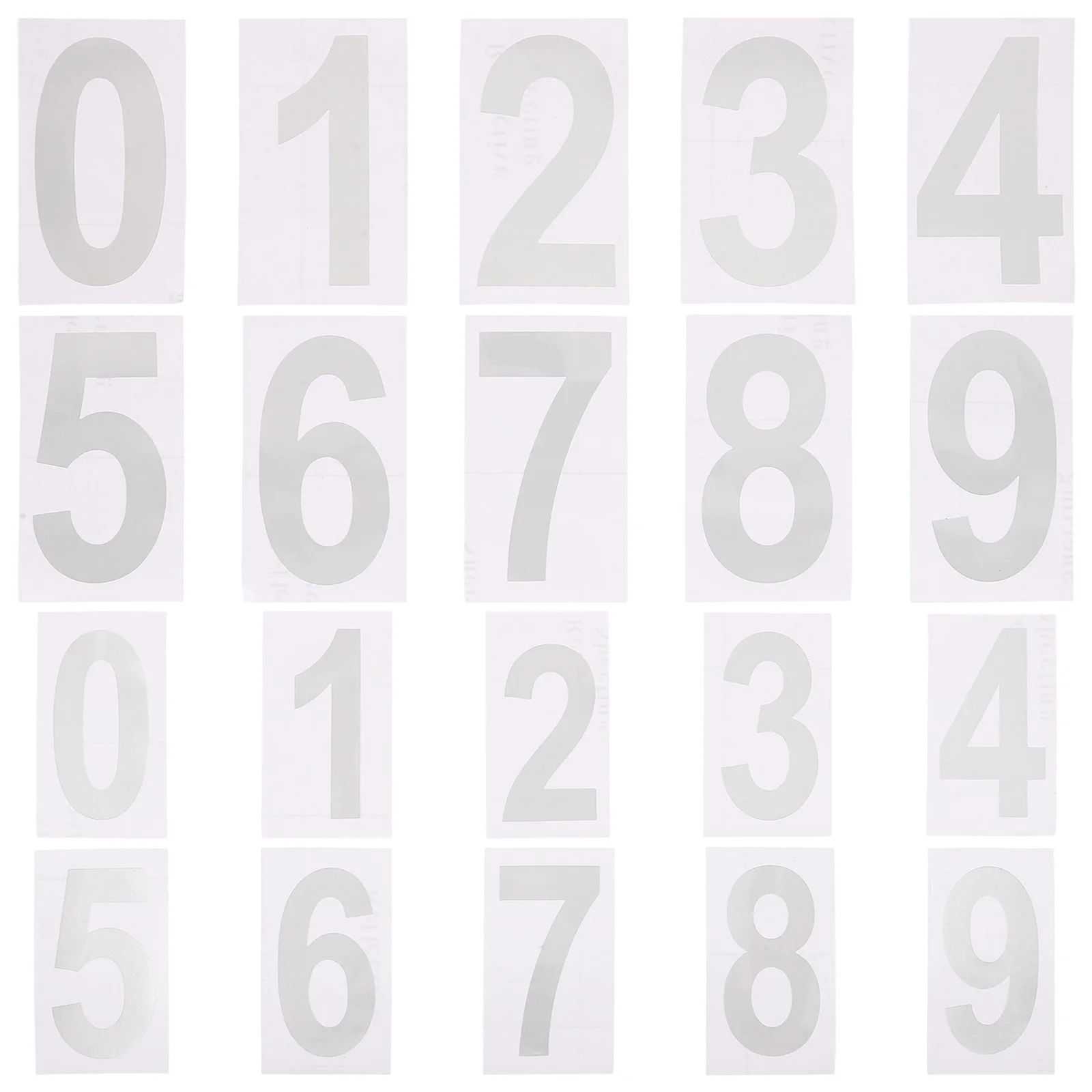 

2 set 2 Sets Inch Reflective Number Stickers Waterproof Adhesive Numbers For White Mailbox Numbers Outside White Mailbox Decals