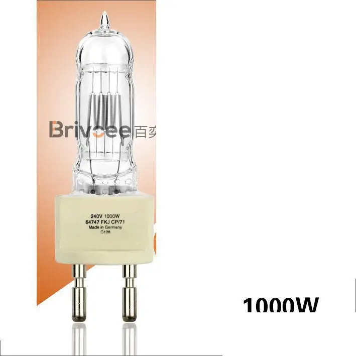 

1000w Spotlight Bulb Halogen Tungsten Bulb Video Lamp Tungsten Bulb G22 1000W