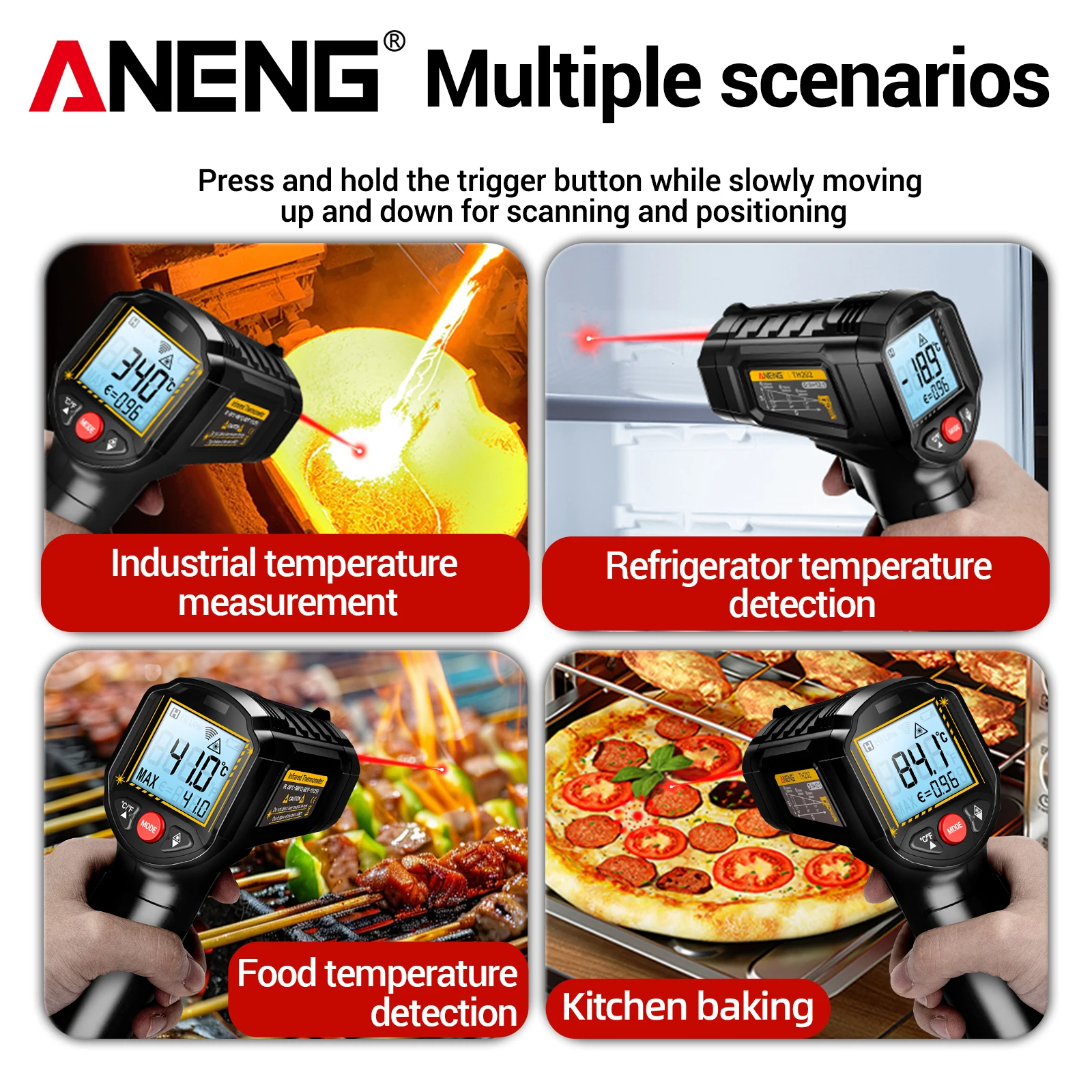 ANENG TH202 laser thermometer - đánh giá và giá Industrial Laser Pen