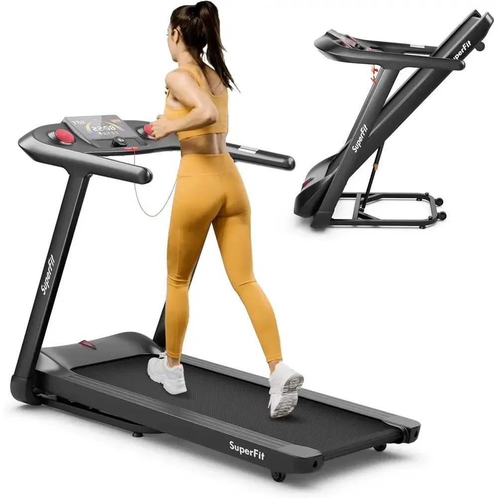 15% Auto Incline Voice Control Treadmill with Bluetooth Speaker, 20 Programs & LED Panel, Easy Assembly for Home Gym