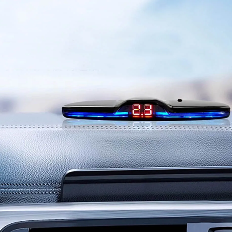 QXNY 4-Parksensoren-Kit, flach, 16,5 mm, Parktronic, Rückfahr-Backup-Radar, Rückstoß, automatischer Detektor, Unterstützung, Summer, Automobil – Detail 5