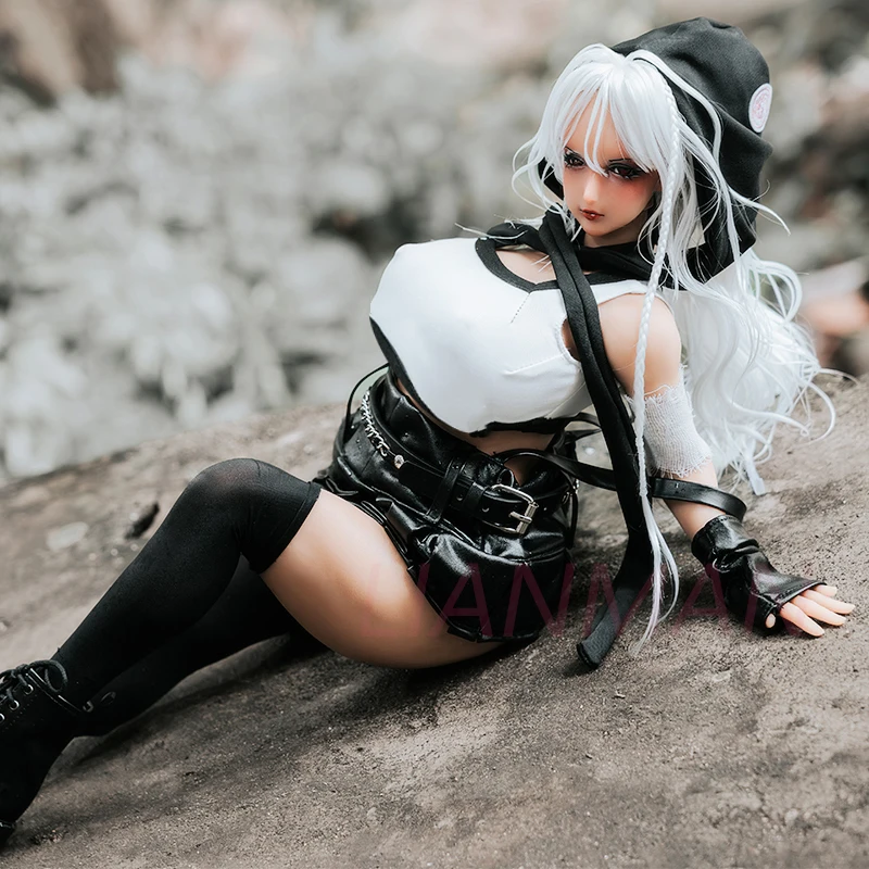 62cm 흰 머리 절묘한 실리콘 관절 인형 1/3 모델 장난감, BJD 인형 소장 인형