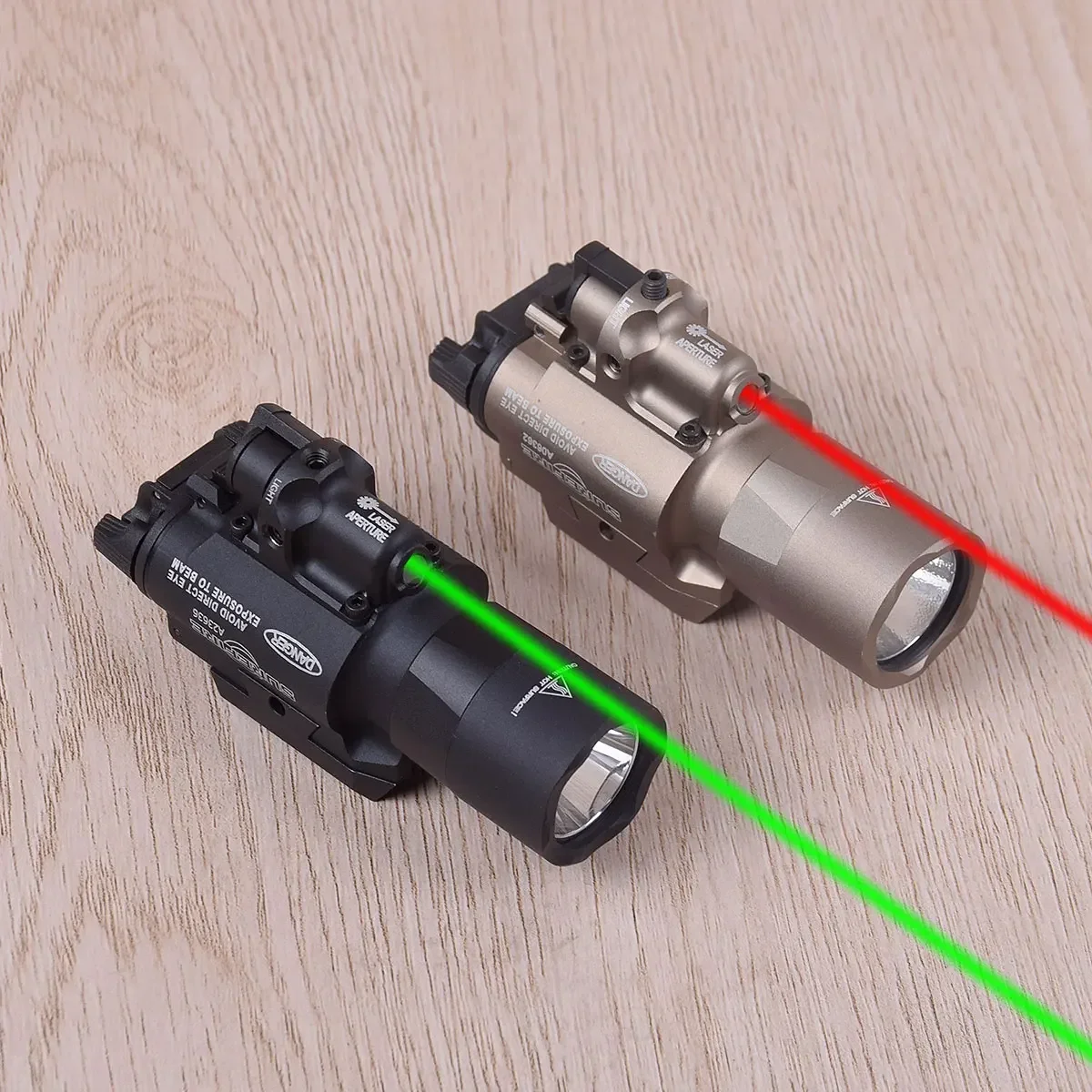 

Airsoft Weapons Surefir X400 Ultra Flashlight Red or Green Laser Sight 20mm Picatinny Rail Mount X400U Glock Gun Light