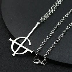 Mysterious Cross Ghost Destiny's Gate Key Pendant Necklace Punk Cross Ghoul chain Ghost Band Grucifix Pope emeritus Jewelry gift