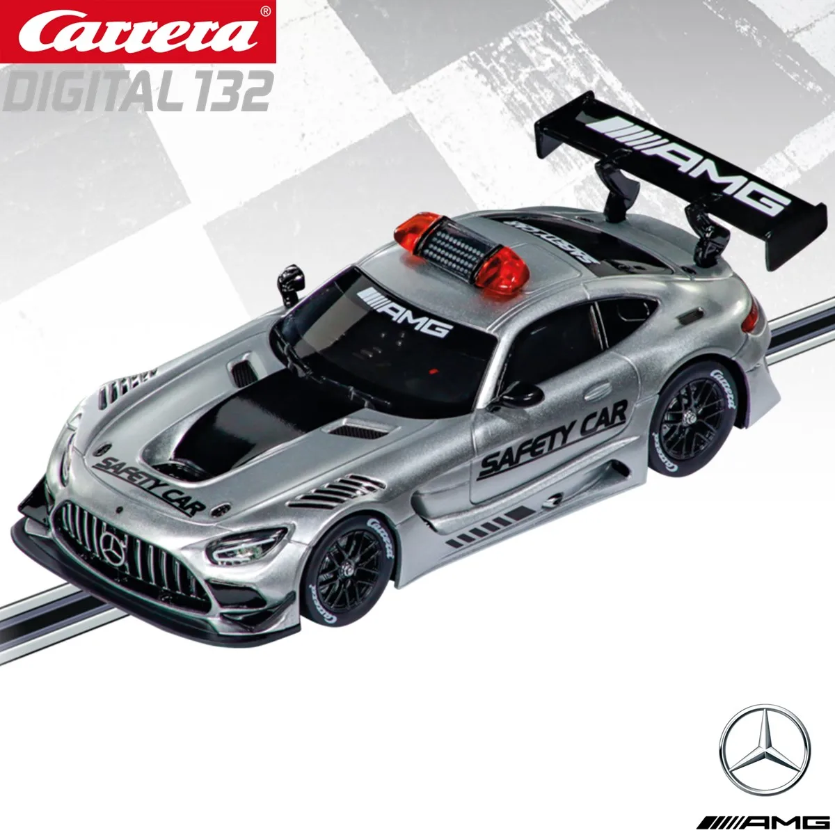 Carrera Slot Car Digital132 Mercedes-AMG GT3 Evo 31068 / 32014 Mercedes-AMG Team HRT No.4 / 32015 / 32016 سيارة آمنة