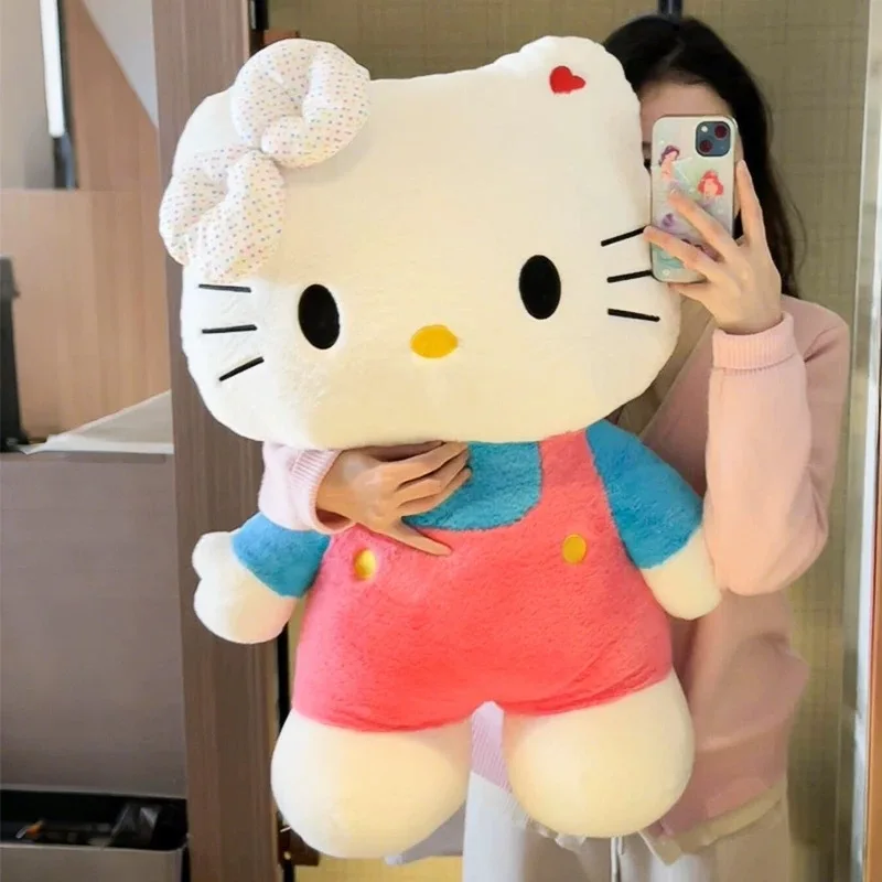 

60CM Kawaii Hello Kitty Plush Doll Pillow PP Cotton Filled Kawaii Sofa Pillow Ornaments Cute Car Decoration Holiday Gift