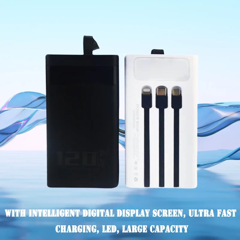 

120W 5V3A 200000mAh Power Bank Portable Fast Charging External Battery Charger 200Ah Powerbank for IPhone Xiaomi Mi