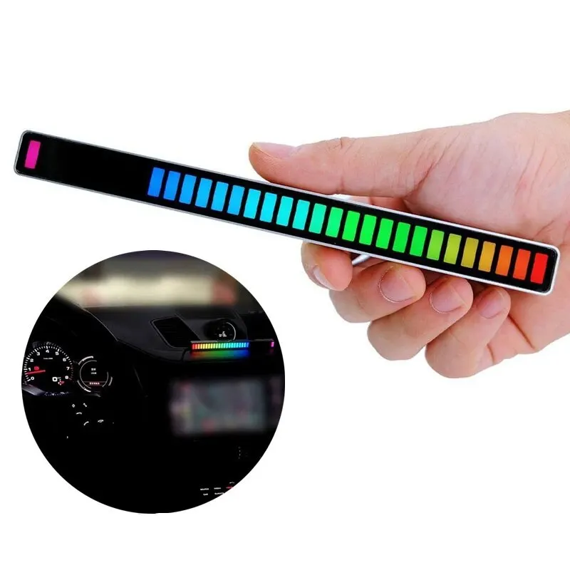 RGB Light LED Sound Control Pickup Lights Music Rhythm Ambient Lamp Atmosphere Night Lights For Car Room TV Game Decora