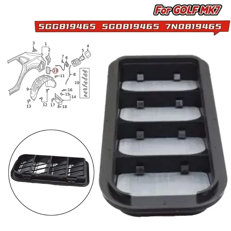 

ABS Rear Quarter Panel Ventilation Grille For GOLF MK7 2015-2021 5GG819465 5GD819465 7N0819465 Replacement Installation