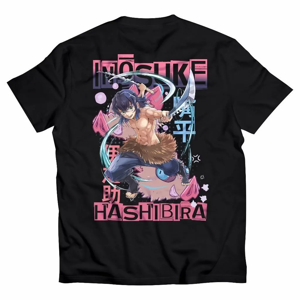 Demon Slayer Anime INOSUKE HASHIBIRA Printed T-shirt Men's and Women's T-shirt Men's Top Sports T-shirt 2026 Summer New Tee