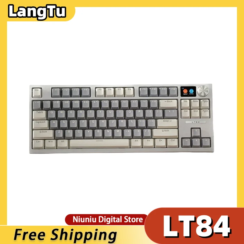 

LT84 Mechanical Keyboard 84-key Full-body Non-ghosting Rgb Backlit Wired Wireless Bluetooth Gaming Keyboard Office Gamer