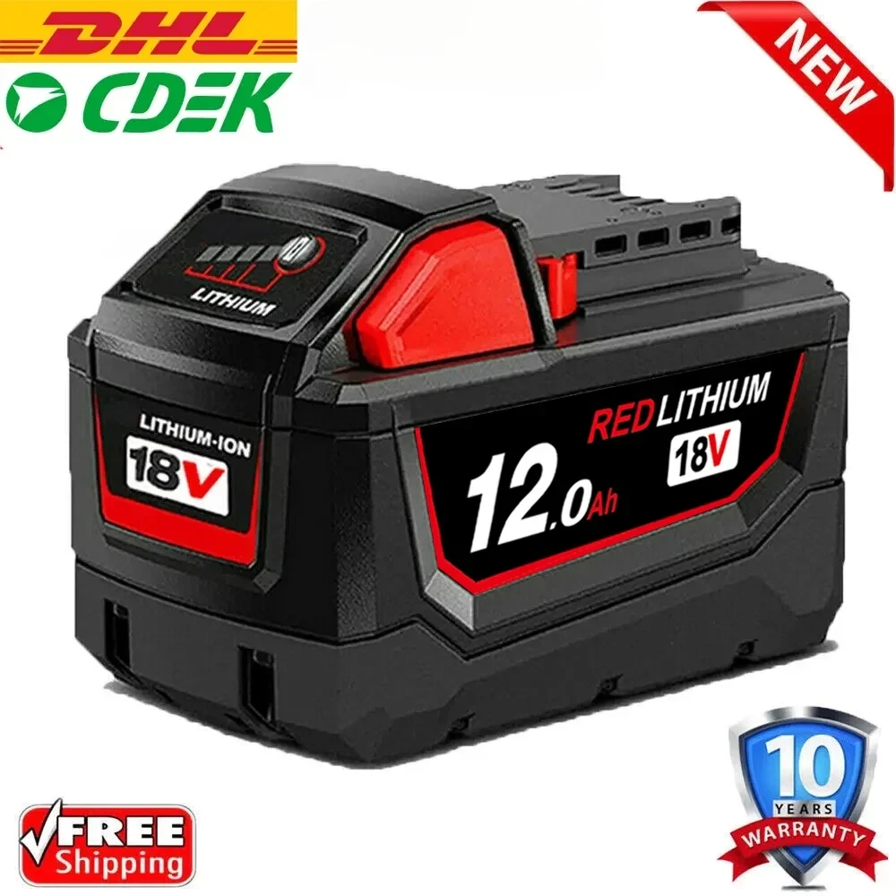 NEW 18V For Milwaukee M18 M18B6 18V XC 12Ah 9Ah Li-ion Battery 48-11-1860 /Charger rechargeable battery