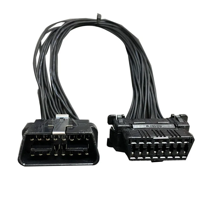 30cm Automotive Wiring Harness OBD2 16Pin Data Cable Male To Female Pair Cable OBD 16 Pin Extension Cable Can Modified Connector