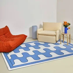 Living Room Sofa Carpet Large Area Floor Mat Home Coffee Table Bedroom Bedside Mats Abstract Long Soft Rugs Decoration Washable