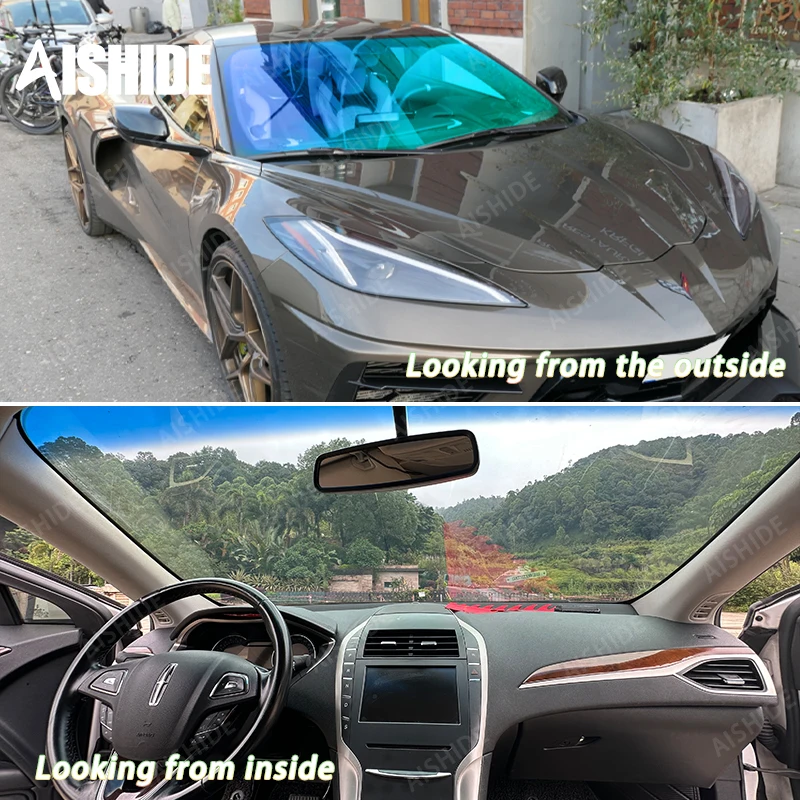 アイシデ 1.52*30M カメレオン変色ウィンドウガラス 車窓フィルム ヘッドライトティントフィルム 車用