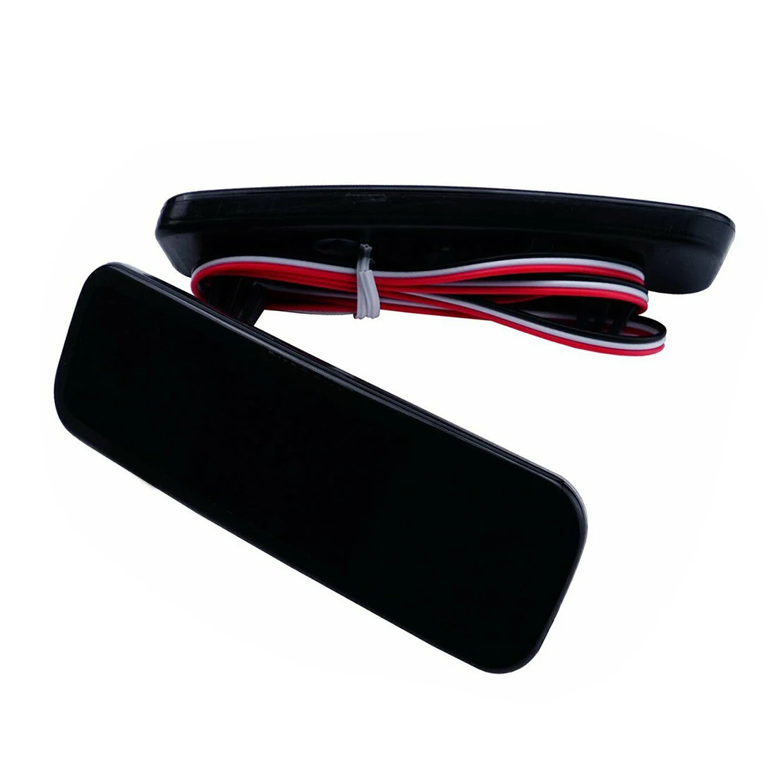 BK21 515B0 AA 2pcs Black Lens LED Rear Bumper Reflector Brake Light 1778457 BK21515C0AA Fit For Ford Transit Van Custom Connect
