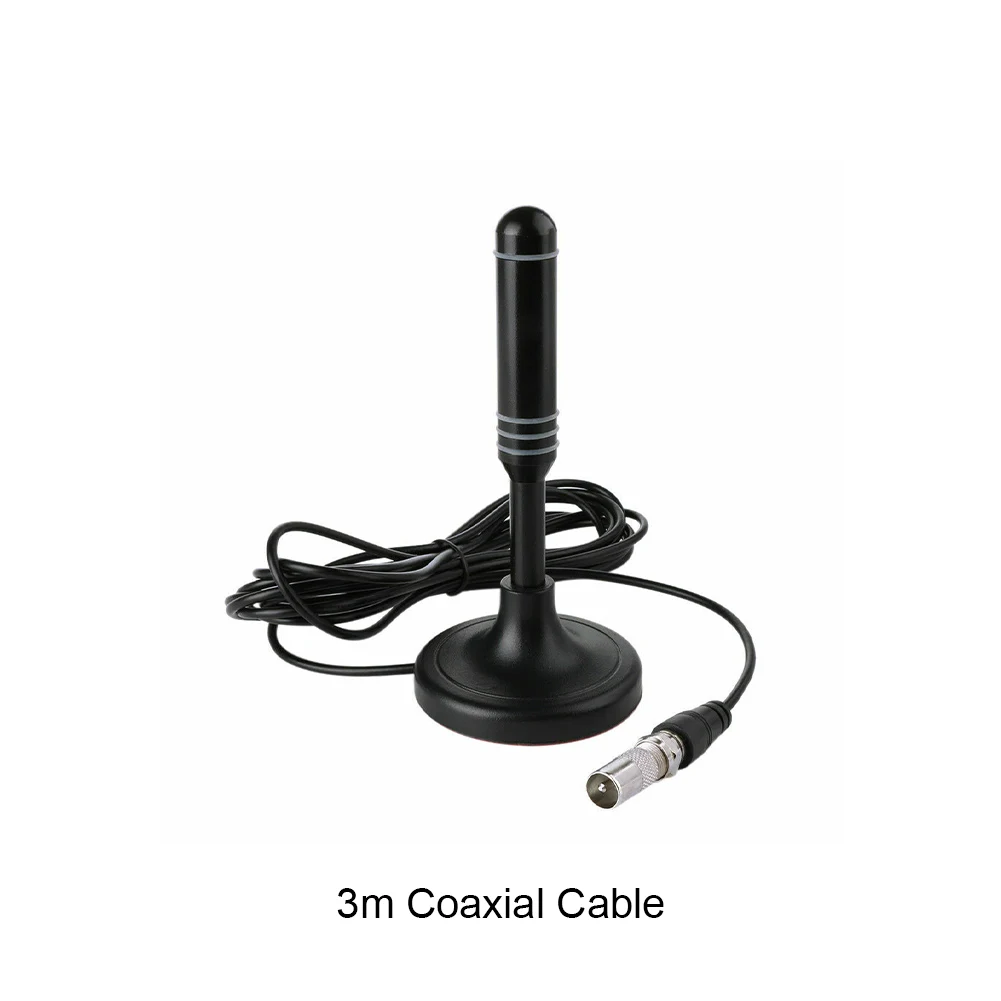 เสาอากาศทีวีแบบพกพา 300 ซม.Coax Cable เสาอากาศรับสัญญาณดิจิตอล DVB-T DVB-T2 DAB ในร่มกลางแจ้งดิจิตอล HD Freeview Aerial