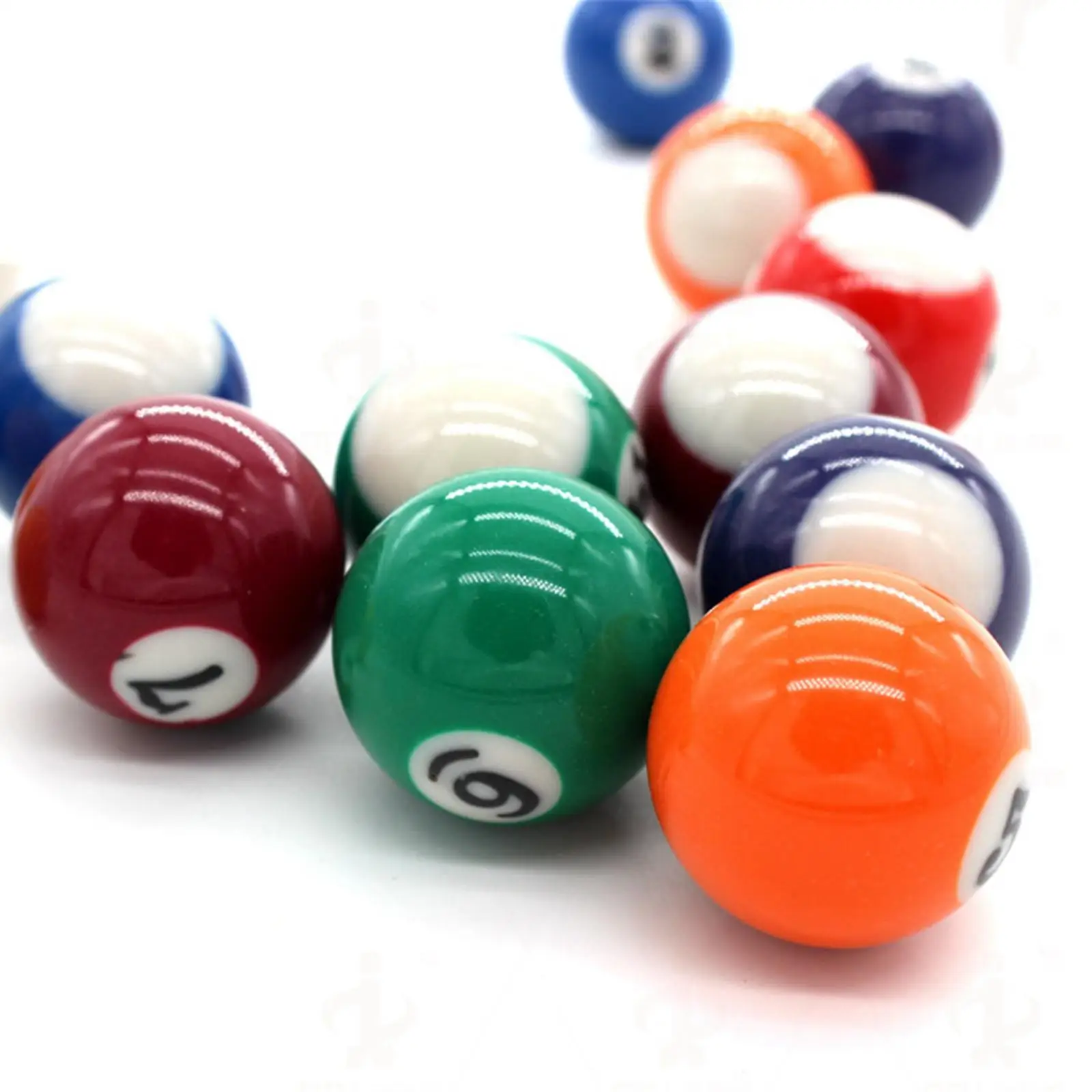 

Mini Resin Billiard Balls Set 16 Pieces Colorful Cue Balls for Children’s Pool Table Leisure Play