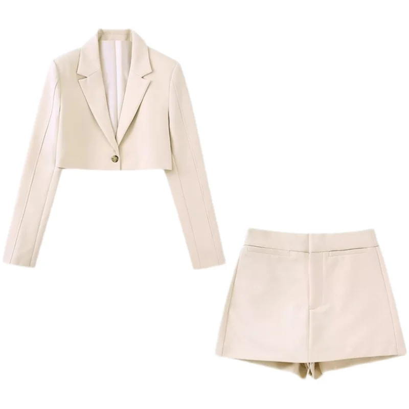 

Костюм-тройка (жакет, юбка, брюки) женский, осенний, из смесового полиэстера, приталенный, для работы и учебы