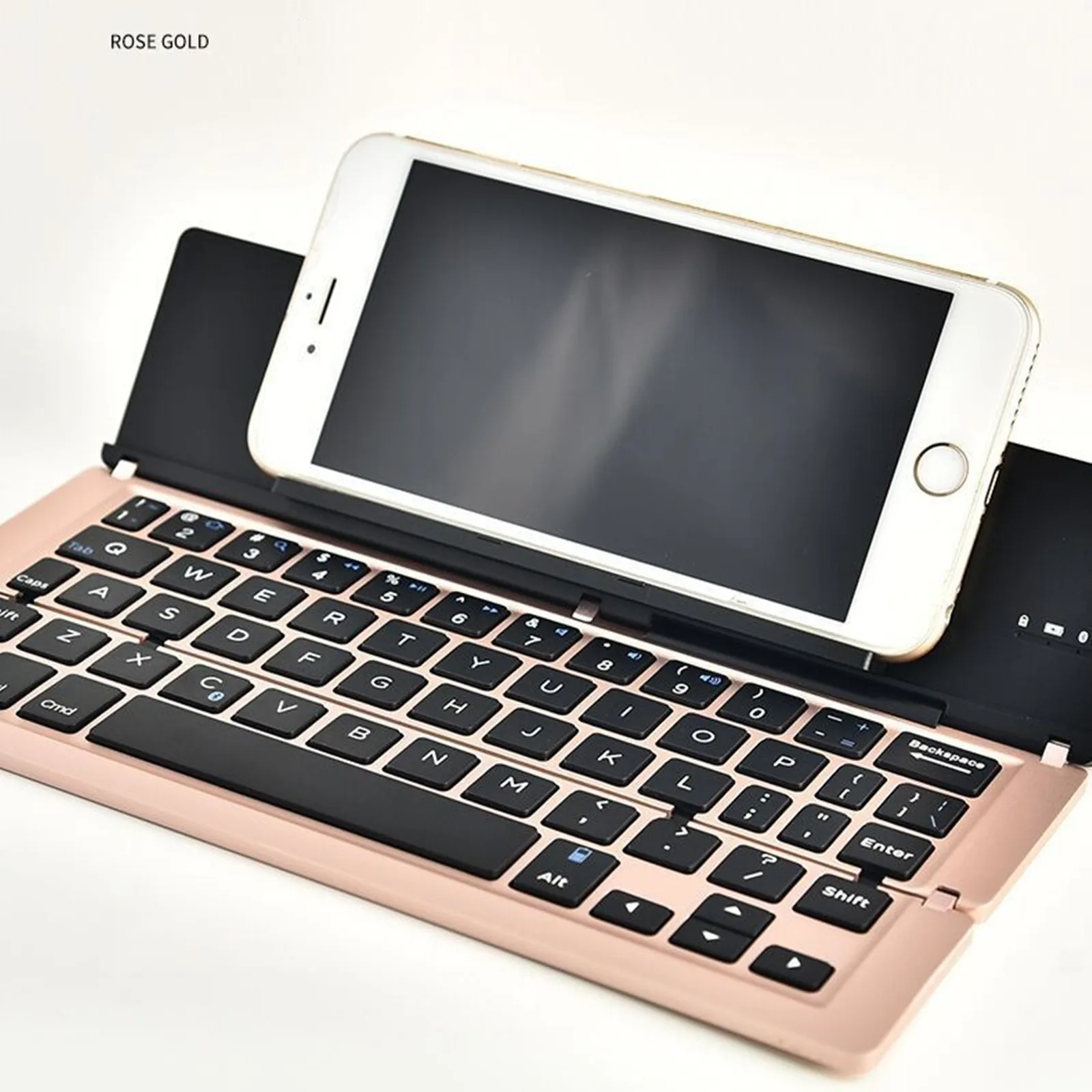 Portable Foldable Bluetooth Keyboard Mobile Phone Wireless Key Panel Windows Laptop Tablet Computer iPad Charge Clavier Holder