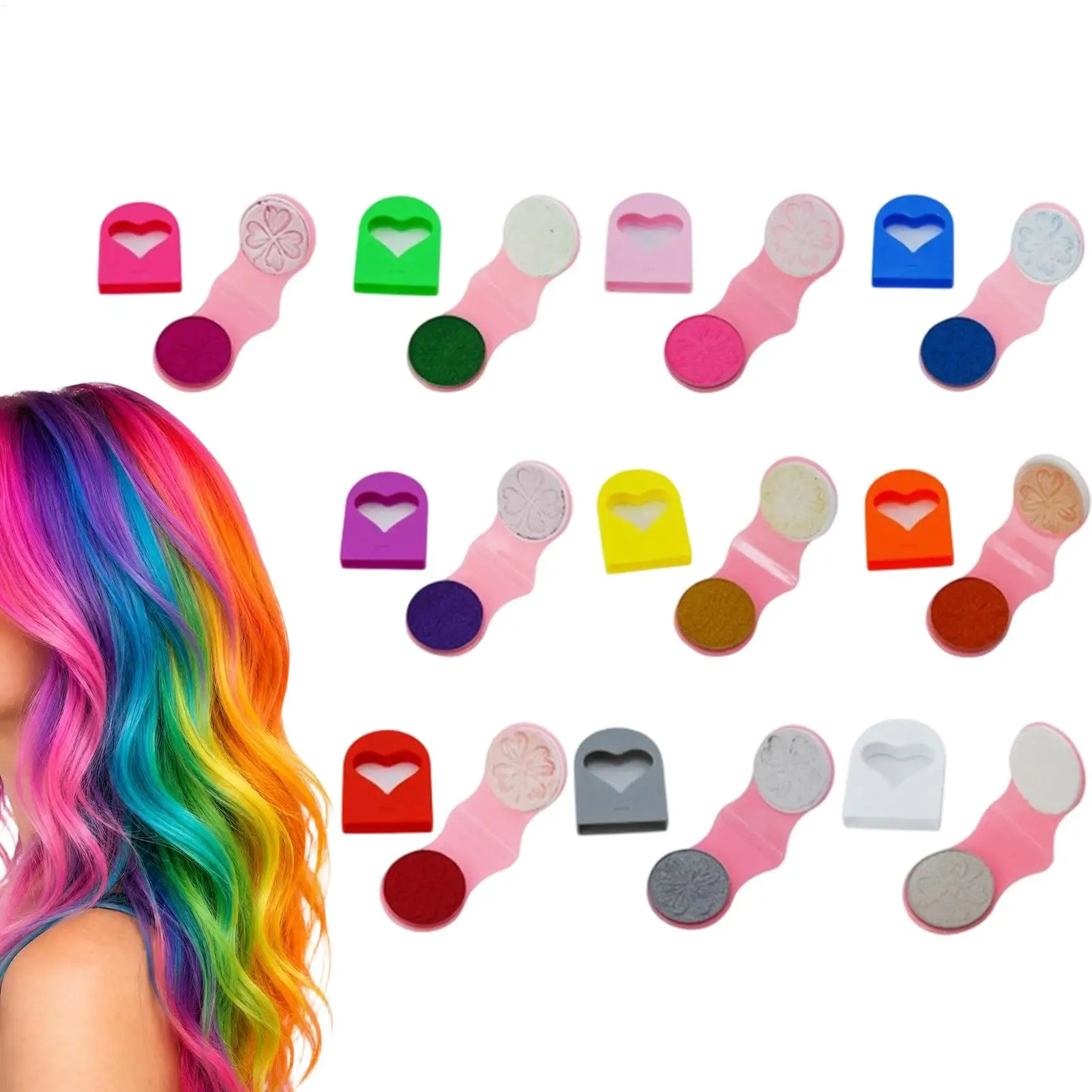 6/8/10/12-Color Temporary Hair Dye Chalk Colorful Hair Dye Pen Plant Hair Color Cream Disposable Washable Hair Coloring Stick