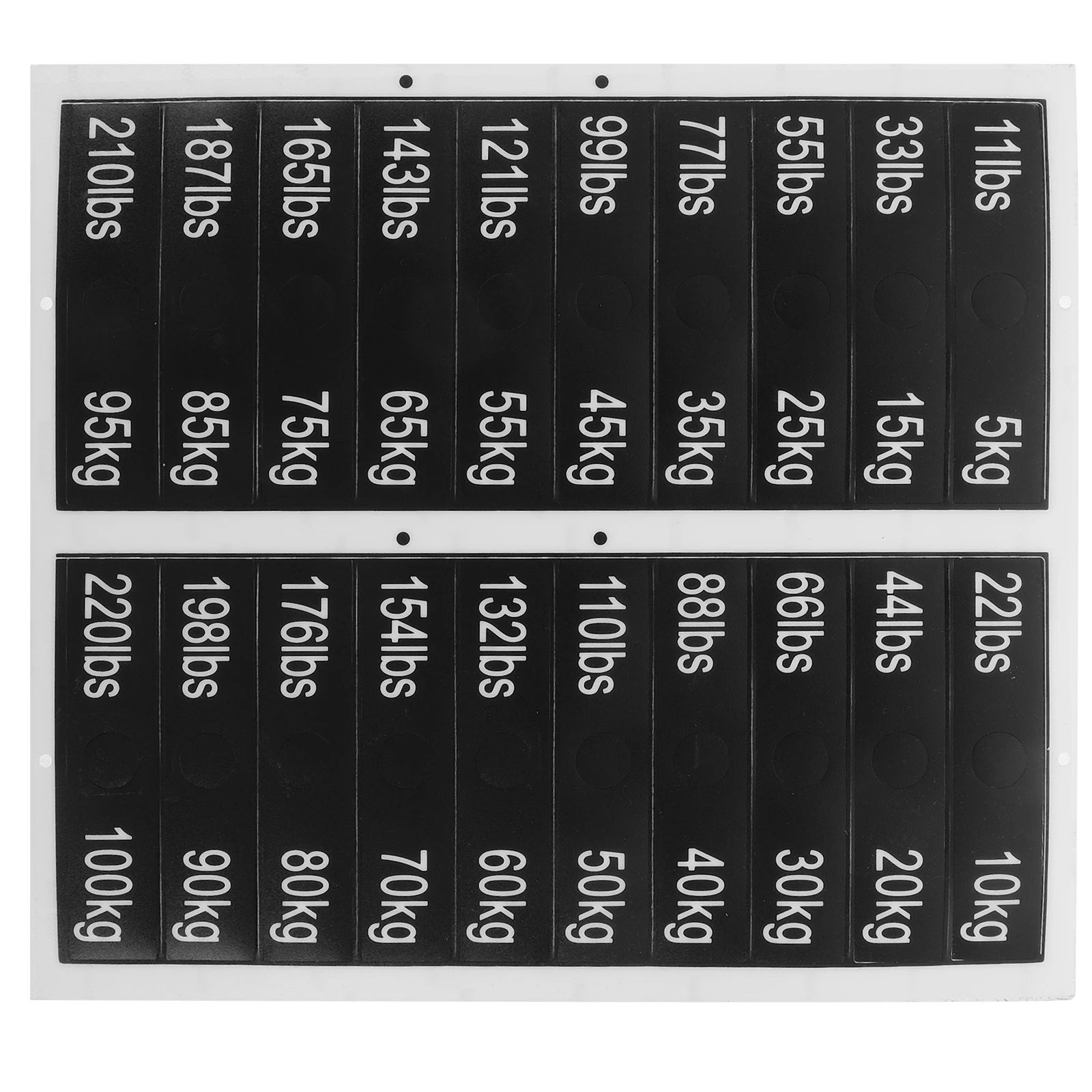 

Self-Adhesive Weight Block Sticker Label For Gym Dumbbells Barbells Plates Easy Apply Remove Resistance Identification