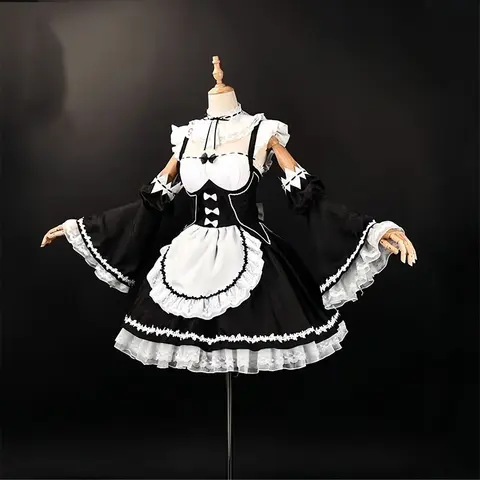 Rem Cosplay-dräkt Re:Life in a Different World From Zero Fullständig uppträdande Cosplay-dräkt Julevenemang Uppträdande Show 6 best sales cosplay Rem - №3