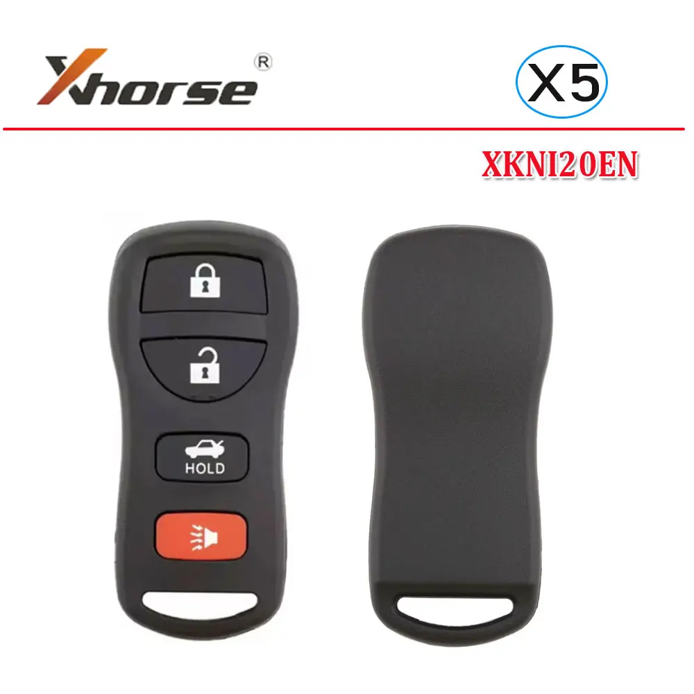 

5 шт. проводных дистанционных ключей Xhorse XKNI20EN для Nissan, второе поколение XKNI00EN, для программатора VVDI2 Mini